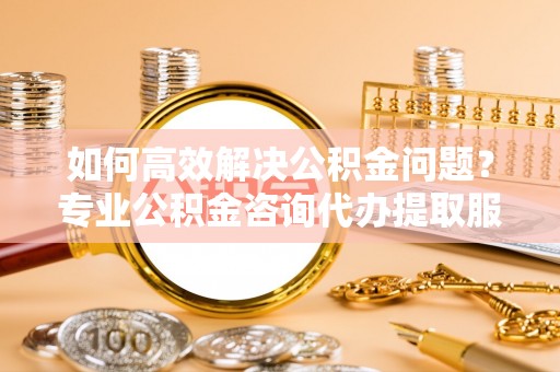 曲阳如何高效解决公积金问题？专业公积金咨询代办提取服务来帮你